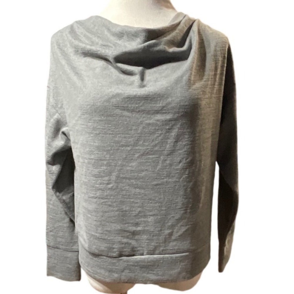 Haven Well Within Pullover Top Womens Small Grey Cowl Neck Long Sleeve Relaxed